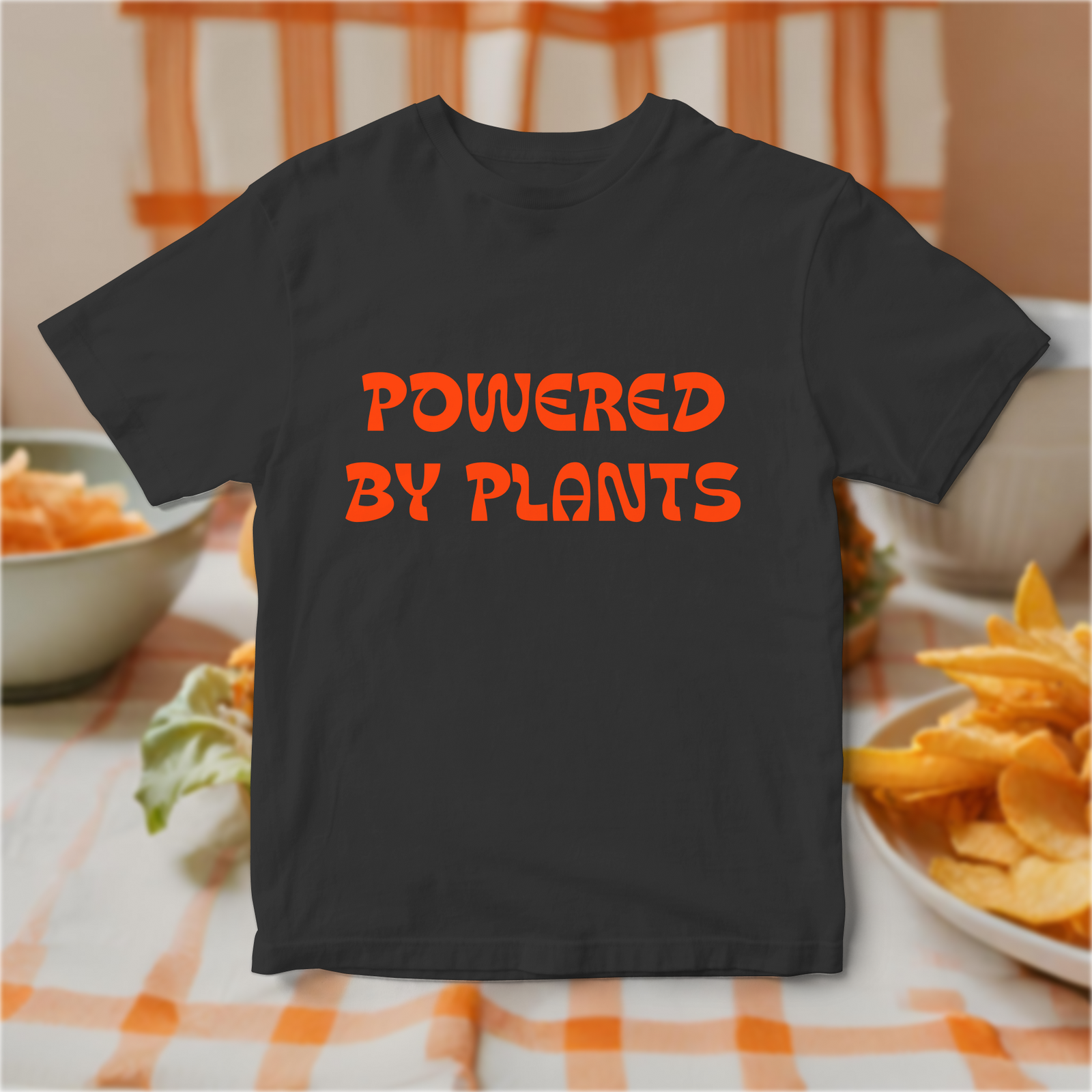 Black Powered By Plants T-shirt